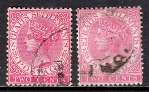 Straits Settlements - Scott #41, 41a - Used - Pencil/rev. #41a - SCV $5.75