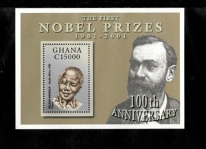 Ghana 2002 - Nelson Mandela Prize - Souvenir Stamp Sheet - Scott #2288 - MNH