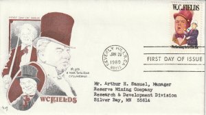 US 1803 15c W.C. Fields FDC Marg Cachet w/ enclosure ECV $15.00