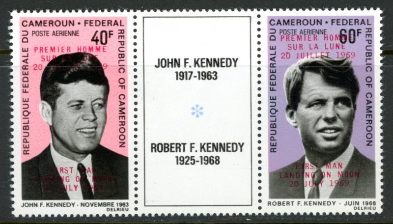 Cameroun C113-C114 Kennedy  moon landing overpint   MNH mint      (Inv 001424.)