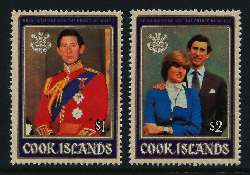 Cook Islands 659-60a MNH Prince Charles, Princess Diana Wedding