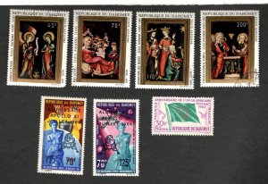 1962-70 Republique Du Dahomey Sc #C132-35 #155 (used) & #103-04 (MNH) stamps