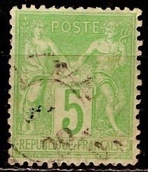 France; 1876: Sc. # 67:  Used Type I,  Single Stamp