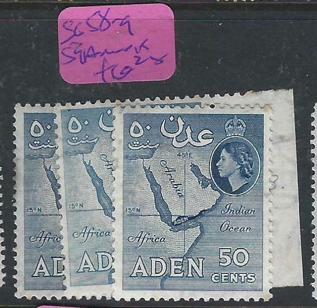 ADEN  (PP0807B)  QEII  50C  SG 58-9, 59A   MOG