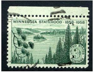 USA 1958 - Scott 1106 used - 3c, Minnesota Statehood 