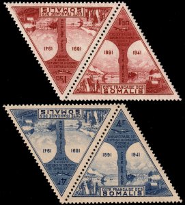 ✔️ VICHY FRANCE  SOMALIA COAST 1943 - AIRMAIL TETEBECHE - Sc. C7A+B  MNH [03P35]