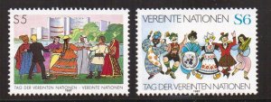 United Nations Vienna  #74-75  MNH  1987  United nations day  dancers