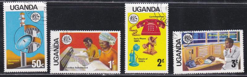 Uganda # 147-150, Telecommunications Development, Used