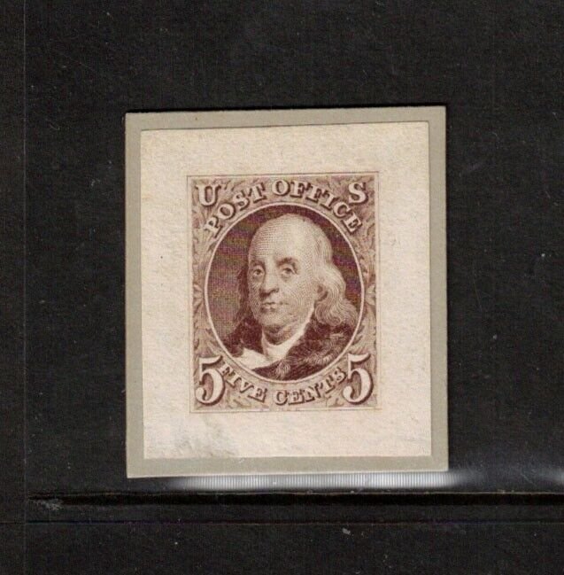 USA #3P2 Extra Fine Die Proof On Card - Nice Dark Color