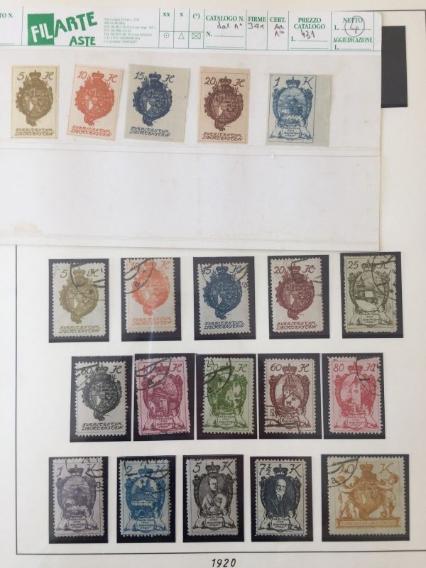 Liechtenstein 1912/1969 M&U Hingeless Album Collection(Aprx 250 Stamps) GM1516 