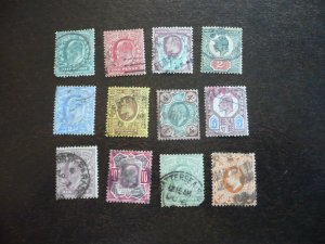 Stamps-Great Britain-Scott#127-135,137,143,144 -  Used Part Set of 12 Stamps