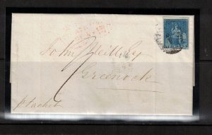 Trinidad 3 (SG #3) Used Superb On Cover To Greenock Scotland Tied By Light Oval