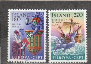 Iceland  Scott#  541-542  MNH  (1981 Europa)