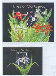 Montserrat #1195-1196 Mint (NH) Souvenir Sheet (Flora) (Flowers)