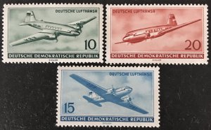 DDR 1956 #281-3, MNH, CV $2.10, See Description