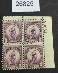 US STAMPS #718 MINT OG NH PLATE BLOCK  LOT #26825