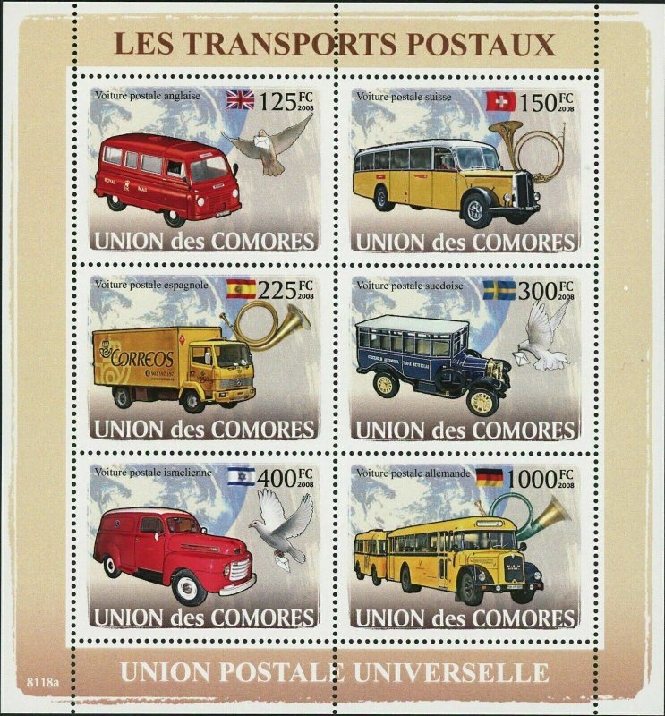 Post Office Transports Postage Postal Mail Transportation S/S MNH #1849 / Bl.431