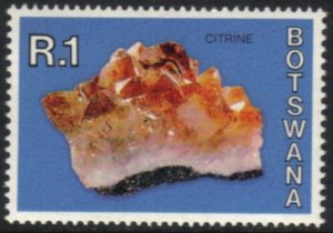 Botswana - 1974 Minerals R1 Citrine MNH** SG 334