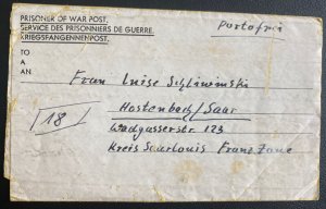 1940s Letter Sheet Cover POW Camp Egypt Middle East Forces to Germany Prisoner