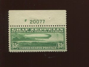 C13 Graf Zeppelin Air Mail Mint Top Plate # Stamp NH (By 1625) 