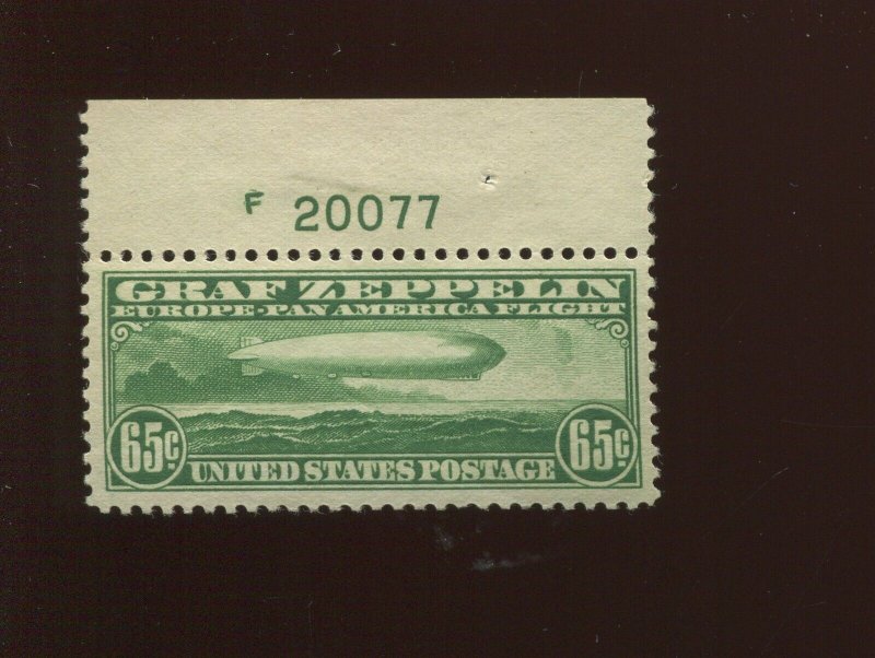 C13 Graf Zeppelin Air Mail Mint Top Plate # Stamp NH (By 1625) 