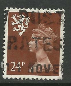 Scotland GB 1992 QE2 24p Chestnut Machin pf 14 used SG S70a ( C531 )