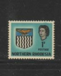 NORTHERN RHODESIA #76 1963 1p COAT OF ARMS MINT VF NH O.G