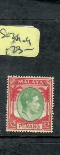 MALAYA PENANG  (P0412BB)  $2.00     KGVI  SG 21    MOG 