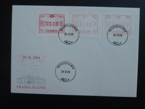 FDC ATM Frama stamps Aland 1984