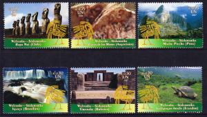 402a-f United Nations Vienna 2007 World Heritage  Booklet Singles MNH