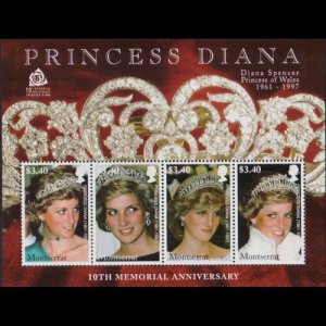 MONTSERRAT 2007 - Scott# 1189 S/S Princess Diana NH