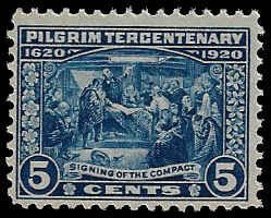 U.S. #550 MNH; 5c Pilgrim Tercentenary (1920)