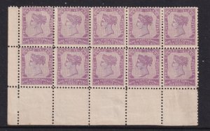 PRINCE EDWARD ISLAND # 8 VF-MNH 4 MH BLOCK OF 10 Q/VICTORIA 9p VIOLET CV $2280