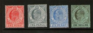 Gibraltar 1904 KEVII SG 51,3,5,8 MH