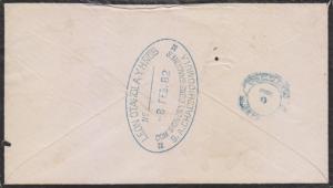 G)1882 MEXICO, MORTUARY COVER, FRANCO EN CHALCHICOMULA, \LEO