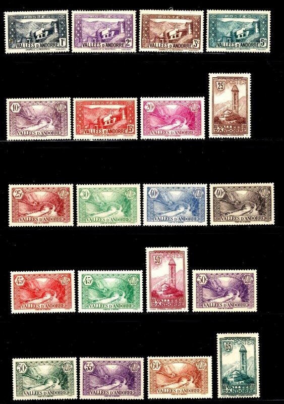 Andorra (Fr.) stamps #23 - 63a, no 54 or 52a, mint & used,   CV $505.00
