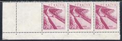 Turkey 1959 Pictorial 120k mounted mint corner strip with...