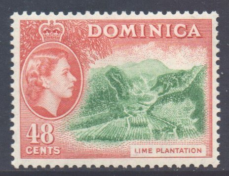 Dominica Scott 153 - SG154, 1954 Elizabeth II 48c MH*