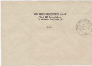 German DDR 1960 Karl Marx Stadt  official courier stamp cover r20174