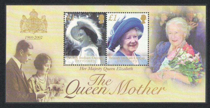 BIOT Queen Mother Commemoration MS 2002 MNH SG#MS269