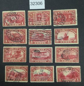 US STAMPS #Q1-Q12 USED LOT #32306