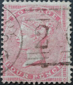 Great Britain 1857 QV 4d Large Garter SG 66 used 