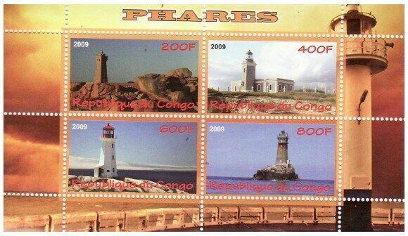 Lighthouses -  Sheet of 4  - SV0522