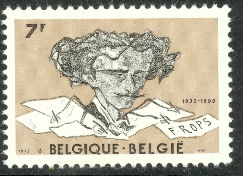 BELGIUM 1973 Felicien Rops Painter Issue  Sc 863 MNH