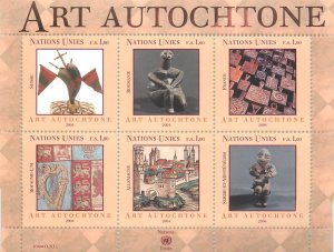 4. United Nations UN Geneve 2004 Indigenous Art Minisheet (125 x 96mm)