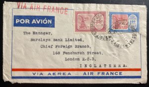 1934 Buenos Aires Argentina Airmail Cover To Barclays Bank London England