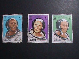 ​QATAR-1969 SC#190-2-THREE AMERICAN SPACE HEROES- MINT- WE SHIP TO WORLD WIDE