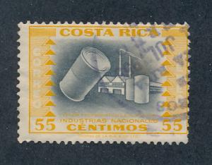  Costa Rica 1954 Scott C237 used - 55c, Canning industry