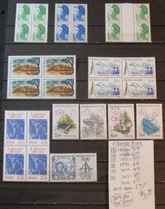 France MNH Blocks, Set, single- SCV=$31.95