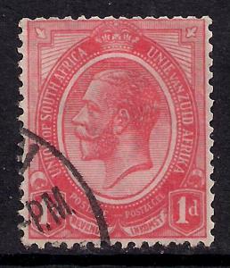 Union Of South Africa 1913 - 24 KGV 1d  RED USED STAMP .(B128 )